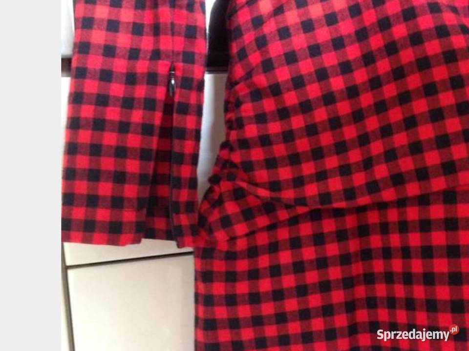 Sukienka Mini Damska N21 r XS czerwona pepitka