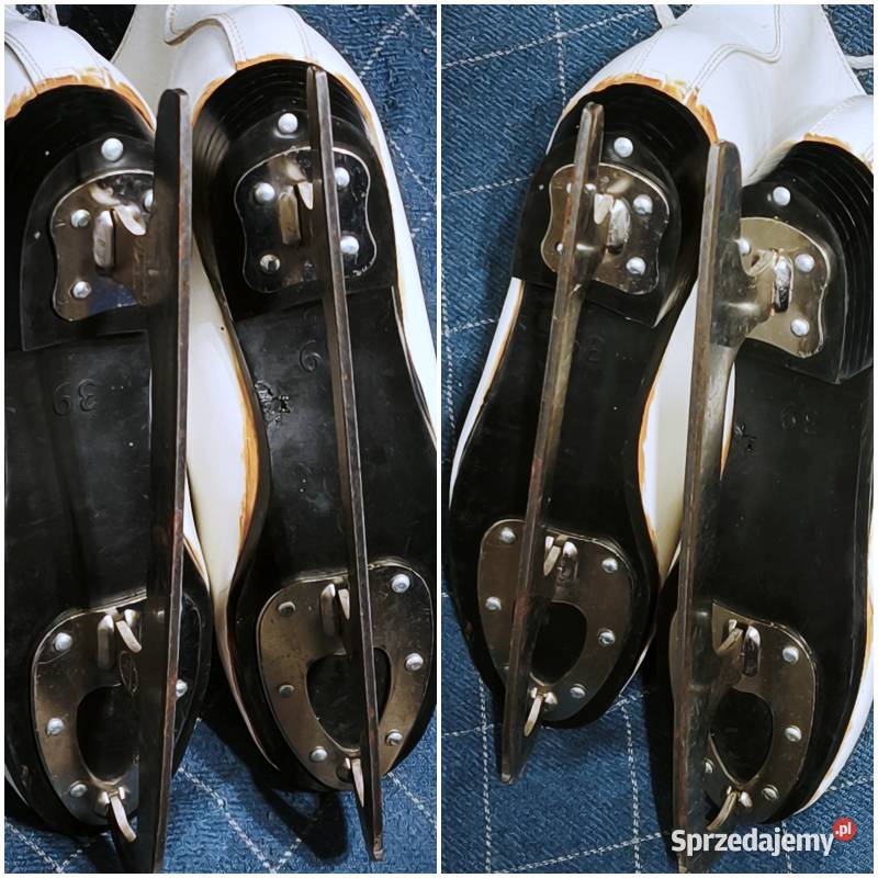 Łyżwy figurowe rozmiar 390 wkładki 245 Skóra Piotrków Trybunalski sprzedam