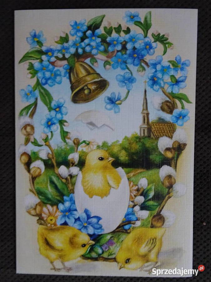 pocztówka kartka świąteczna Wielka Noc Warszawa