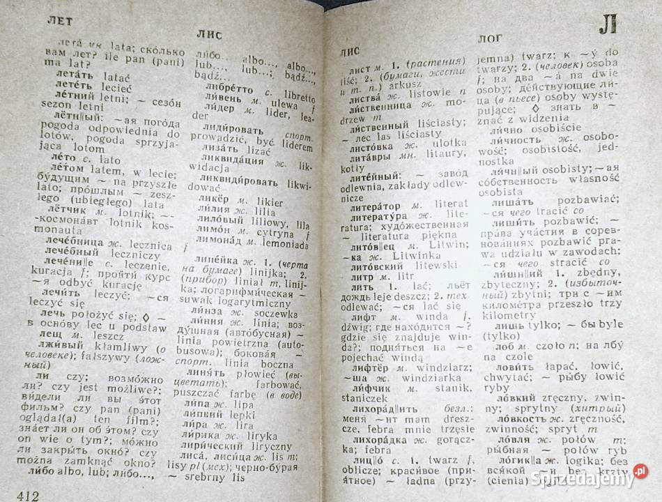 Słownik polskorosyjski rosyjskopolski Wyd 1982