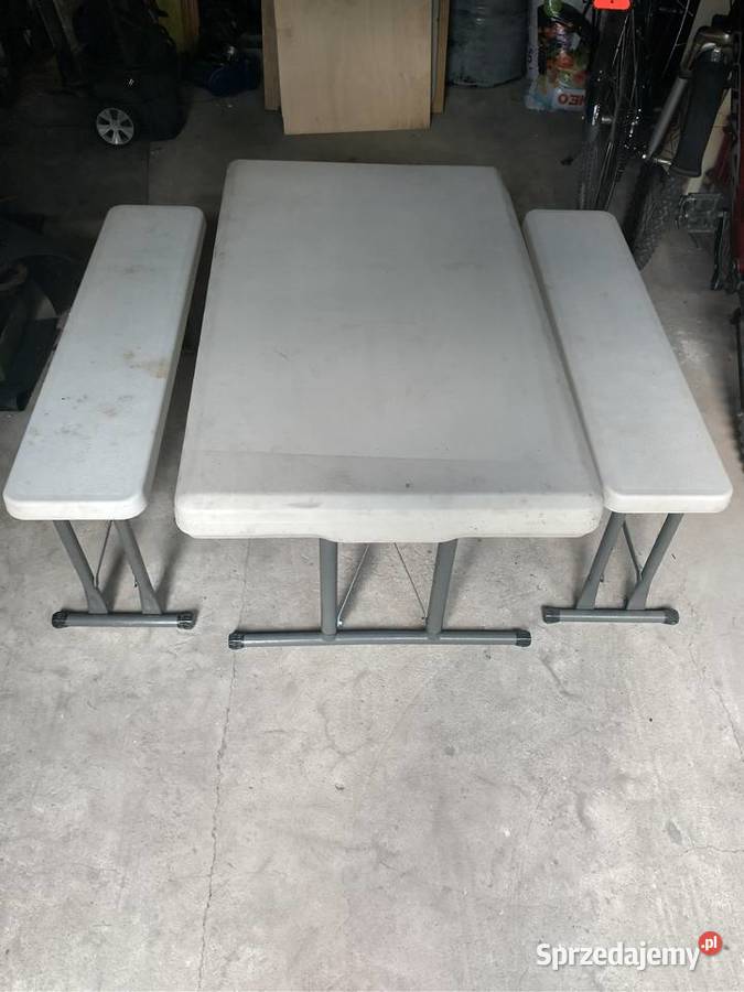 STÓŁ KEMPINGOWY Z ŁAWKAMI SKŁADANY