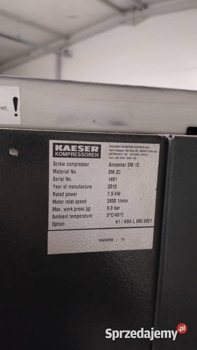 Kompresor Kaeser AirCenter SM12 75kW osuszacz Nowy Tomyśl sprzedam