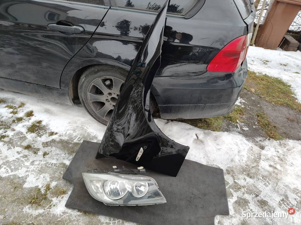 Bmw e90 błotnik prawy oryginał czarny schwarz2 Aleksandrów Łódzki