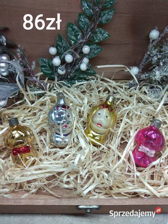 Bombki figurki kolorowe PRLu