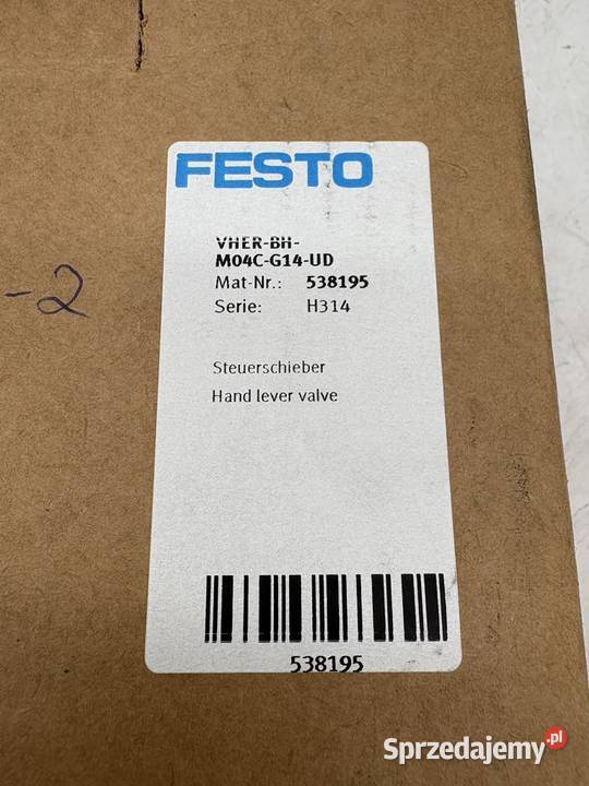Festo WHERBHM04CG14UD 538195 Zawór ręczny mazowieckie Warszawa sprzedam