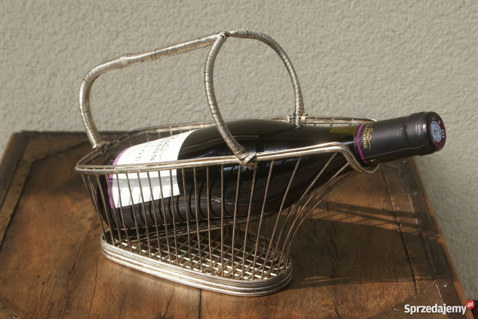 Metalowy stojak na wino