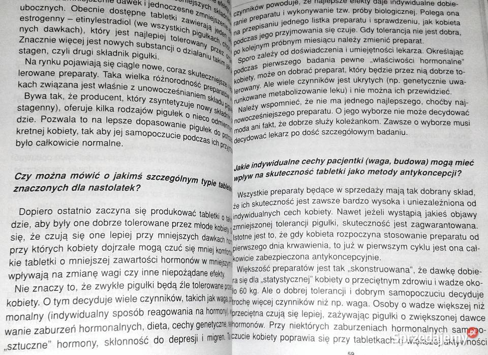 Antykoncepcja czyli świadome macierzyństwo A Chełm sprzedam