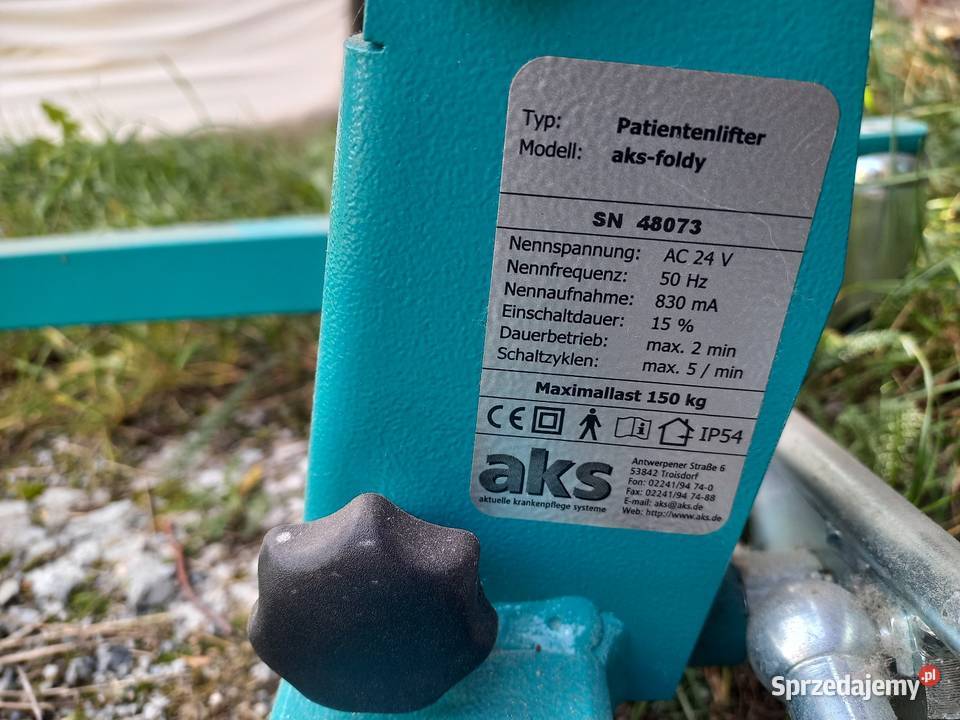 Podnośnik rehabilitacyjny aksfoldy elektryczny Krosno Odrzańskie sprzedam