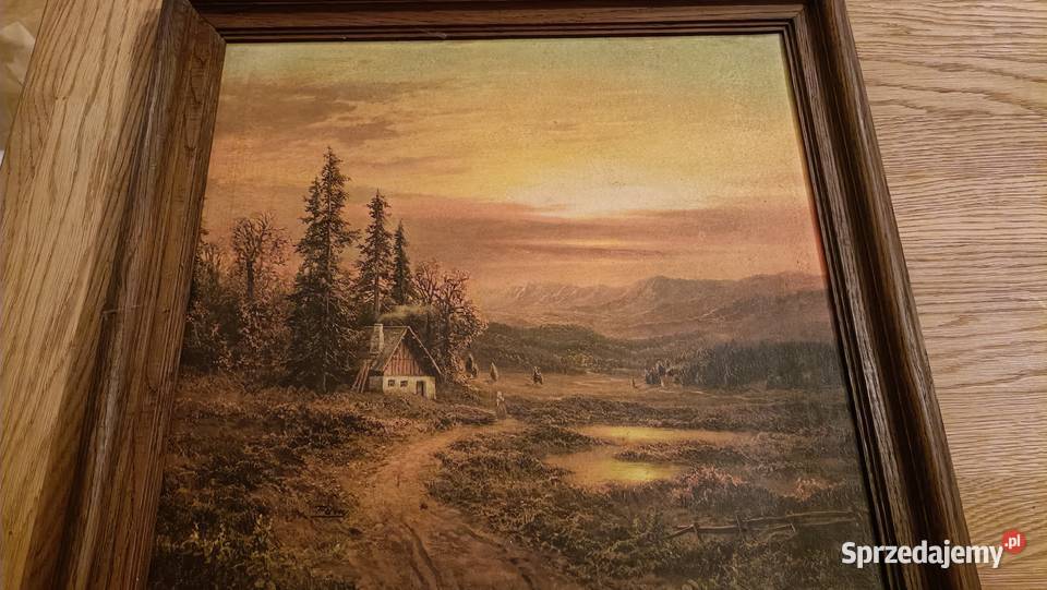 Dwa Ładne stare obrazy Reprodukcja Warszawa sprzedam