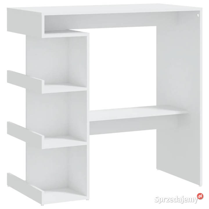 Stolik barowy z półkami biały 100x50x1015 Stoły Warszawa