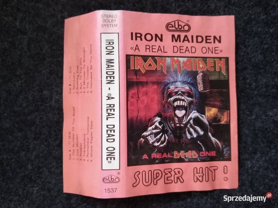 MC cassette cover IRON MAIDEN A REAL DEAD ONE Pozostałe Gdańsk
