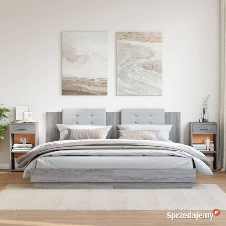 Szafki nocne 2 szary dąb sonoma 35x34x65 Meble Warszawa