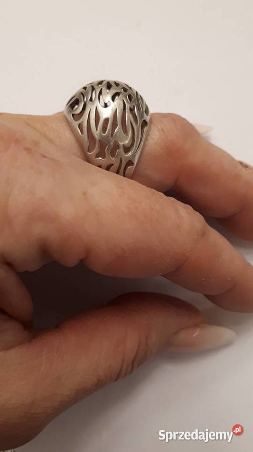 pierścionek srebrny ażurowy srebro