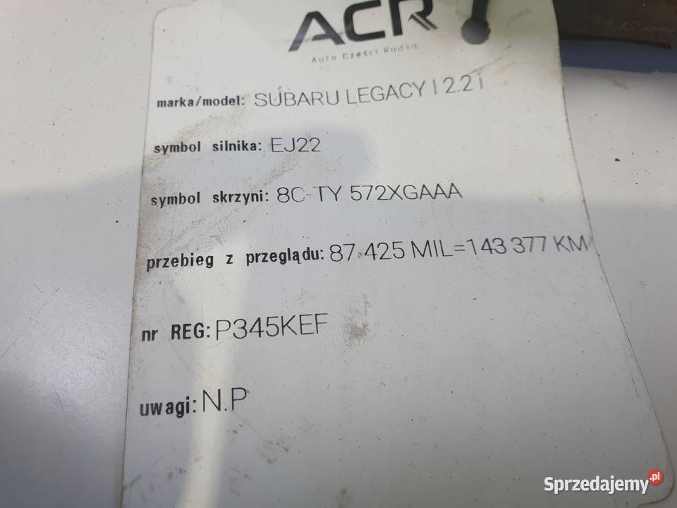 Subaru Legacy II 22 B CEWKA ZAPŁONOWA F569 osobowe Janów