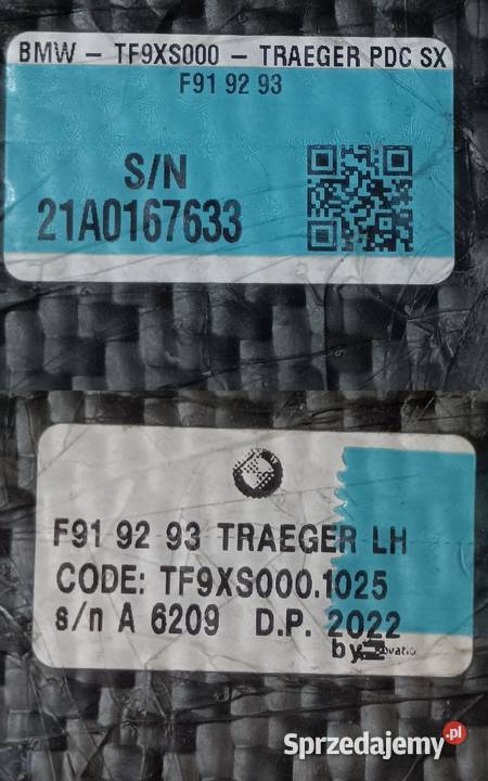 BMW 8 F91 F92 F93 OSŁONA KRATKI Z PDC CARBON osobowe Karoseria Pleszew