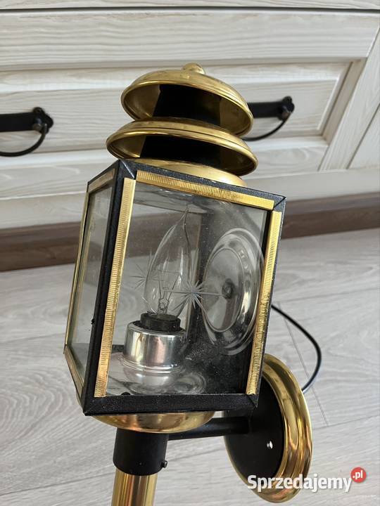 Lampa lampion mosiądz latarnia powojowa kinkiet Jabłonna sprzedam