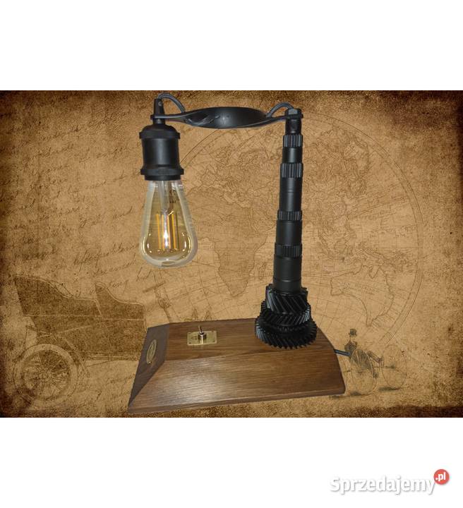 Autorska lampa LOFT jedyna unikat LoveLoft czarny łódzkie Łódź