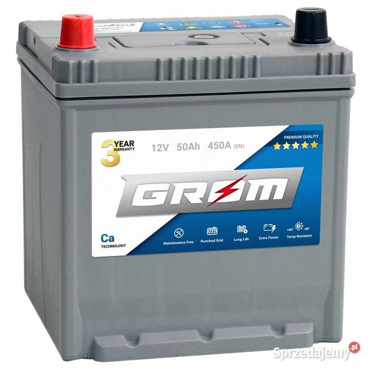 Akumulator GROM 50Ah 450A EN Japan L DOWÓZ Gdańsk sprzedam
