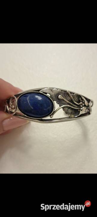 Bransoletka srebrna lapis lazuli Bransoletki Radom
