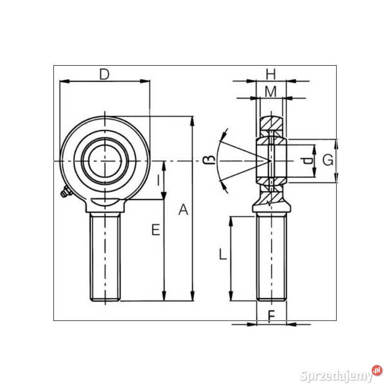 Końcówka siłownika 17 mm męska M16x2 07308 sprzedam