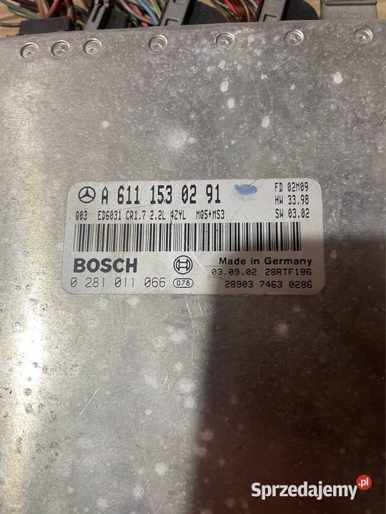 Sterownik komputer silnika A6111530291 mercedes Układ elektryczny sprzedam