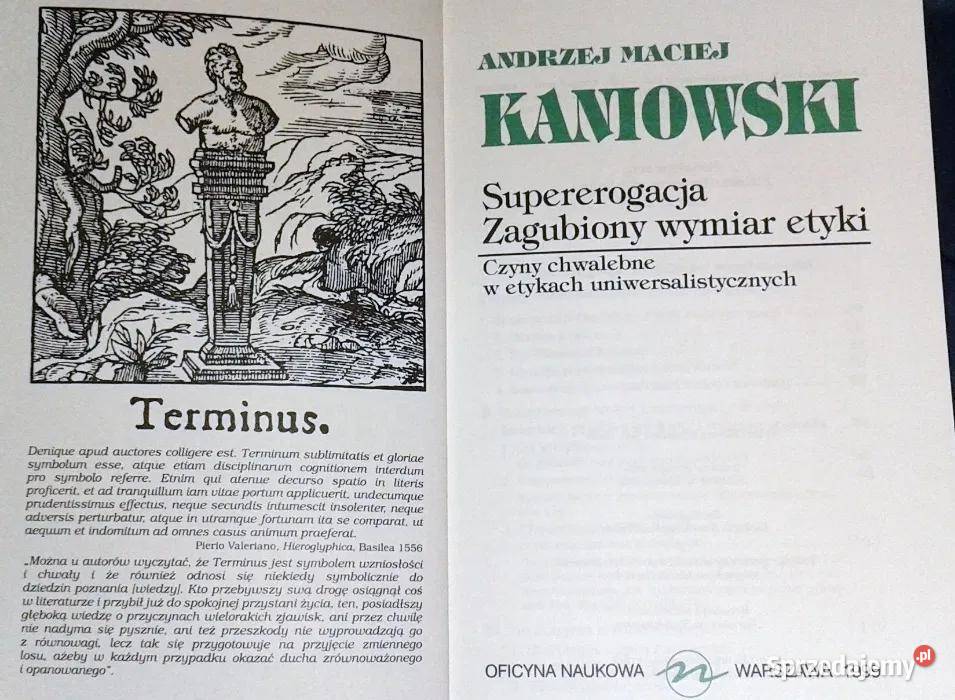 Supererogacja Zagubiony wymiar etyki A M Chełm sprzedam
