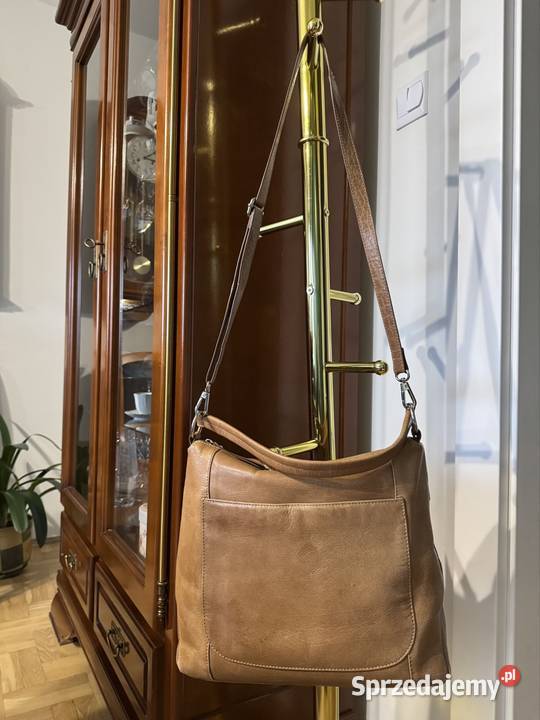 Torba damska Venezia camel z paskiem długim i 30cm Częstochowa