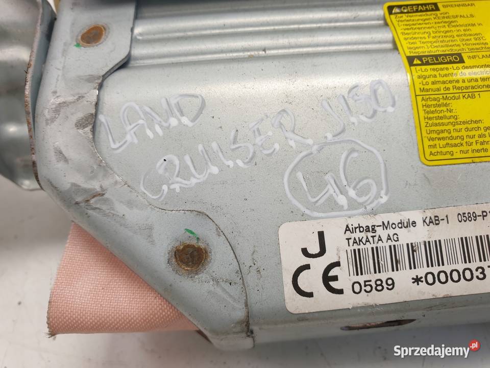 Toyota Land Cruiser J150 150 PODUSZKA PASAŻERA Janów sprzedam