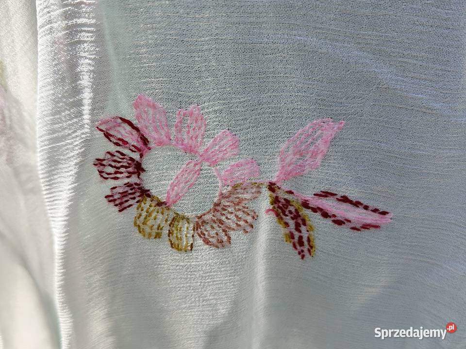 Duża chusta szal dupatta kolorowy haft szyfon Szczecin