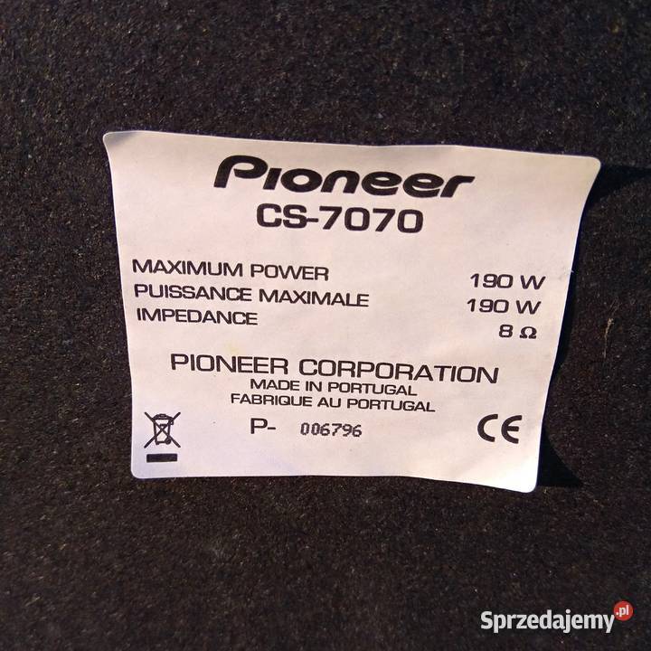 Potężne Pioneer CS7070 kolumny głośnikowe bas 25 Świebodzice