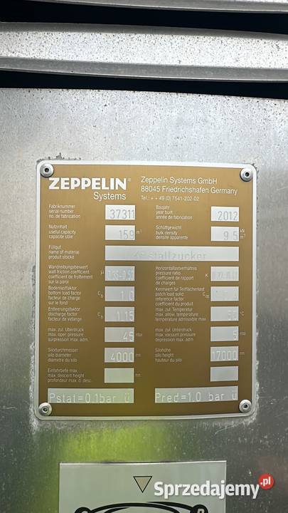 Silos ze stali nierdzewnej na cukier makę