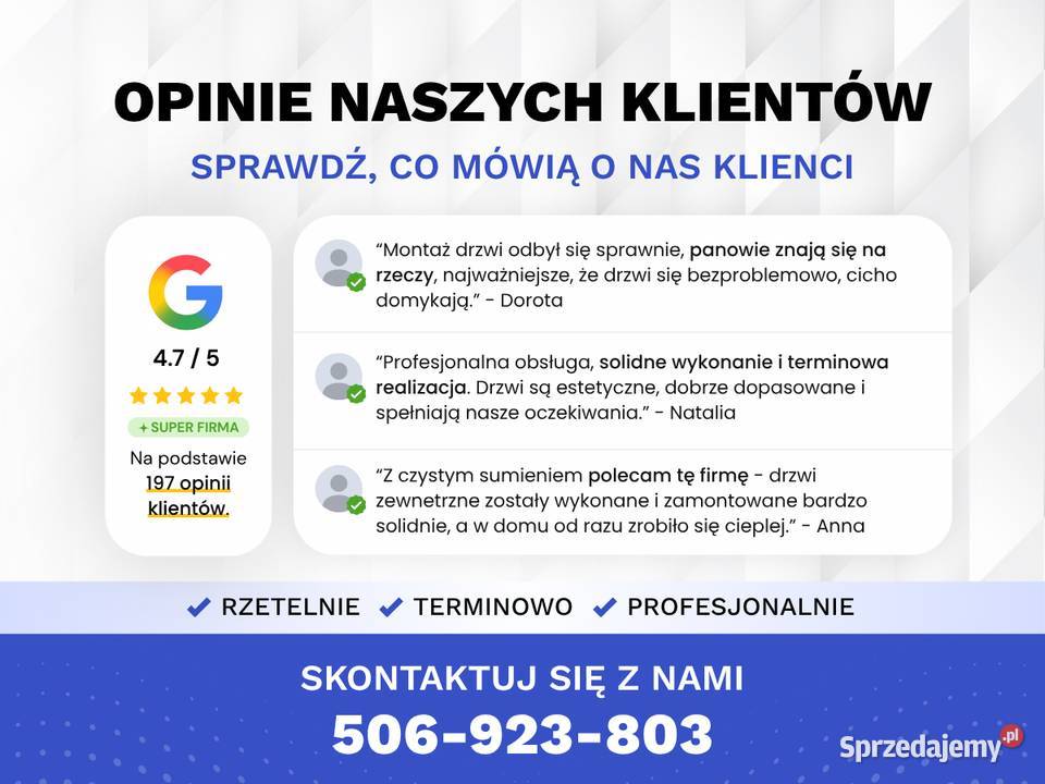DRZWI WEWNĘTRZNE I ZEWNĘTRZNE Z MONTAŻEM Kielce sprzedam