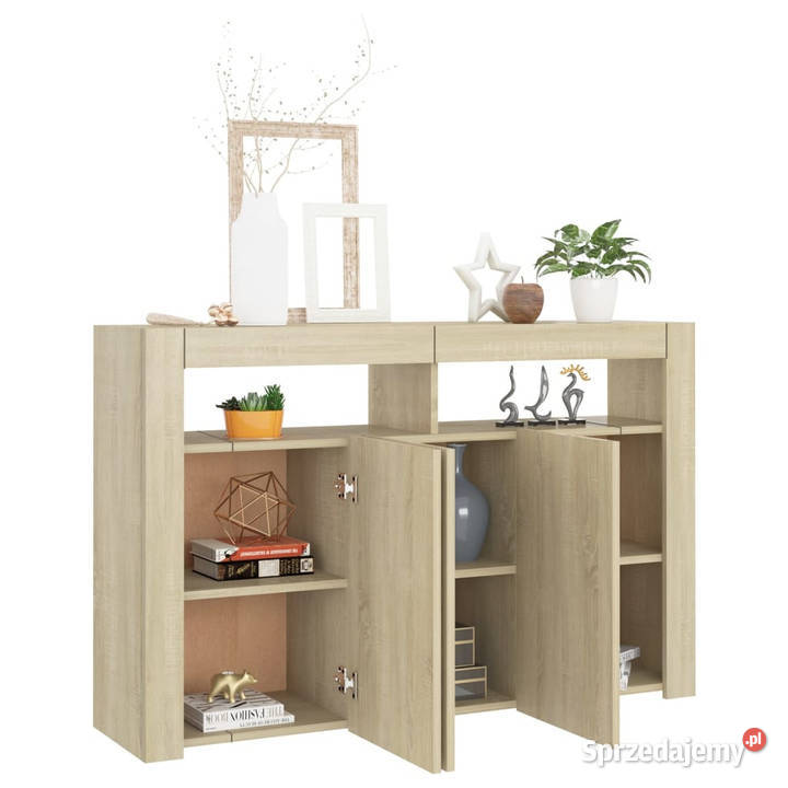 Szafka z oświetleniem LED dąb sonoma 1155 x 30 x Warszawa