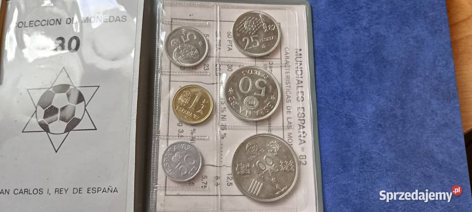 Stare monety 1980 Hiszpania set Mundial 1982 2 podkarpackie Lesko