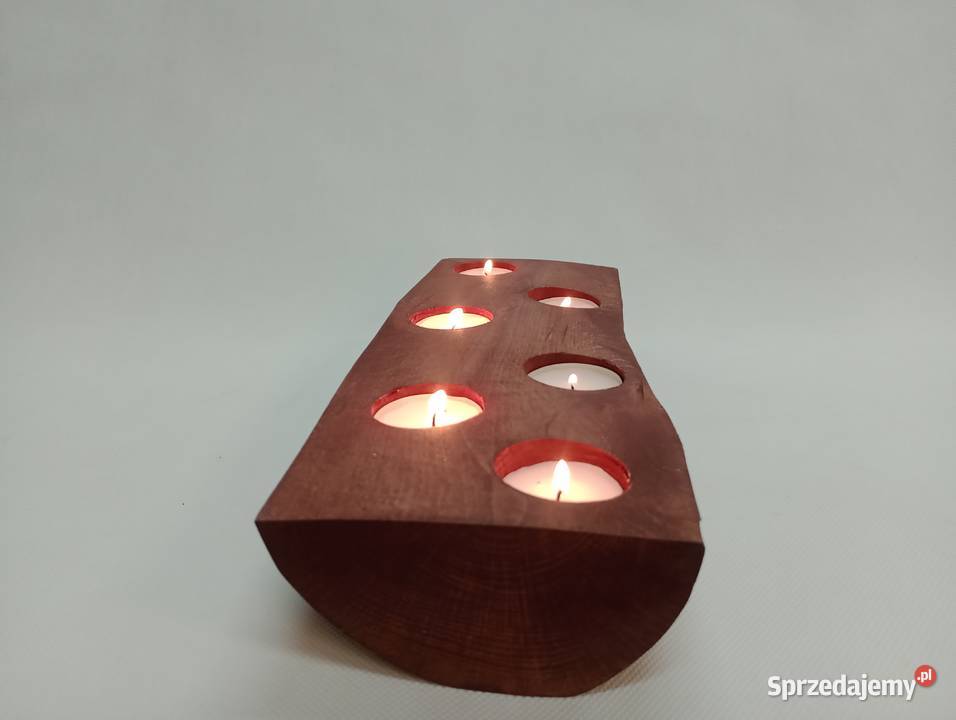 ŚWIECZNIK Z DREWNA TEALIGHT PODGRZEWACZE BUK lubuskie Żagań sprzedam