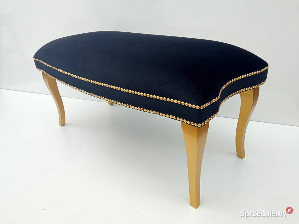 Ławka glamour Dublin do toaletki welurowa czarna wielkopolskie Poznań sprzedam