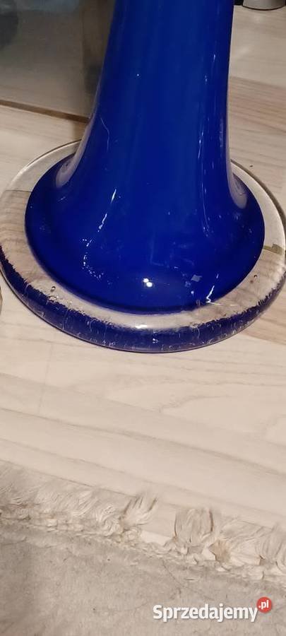 kobaltowy wazon flet lata 6070 te stan plus Poznań