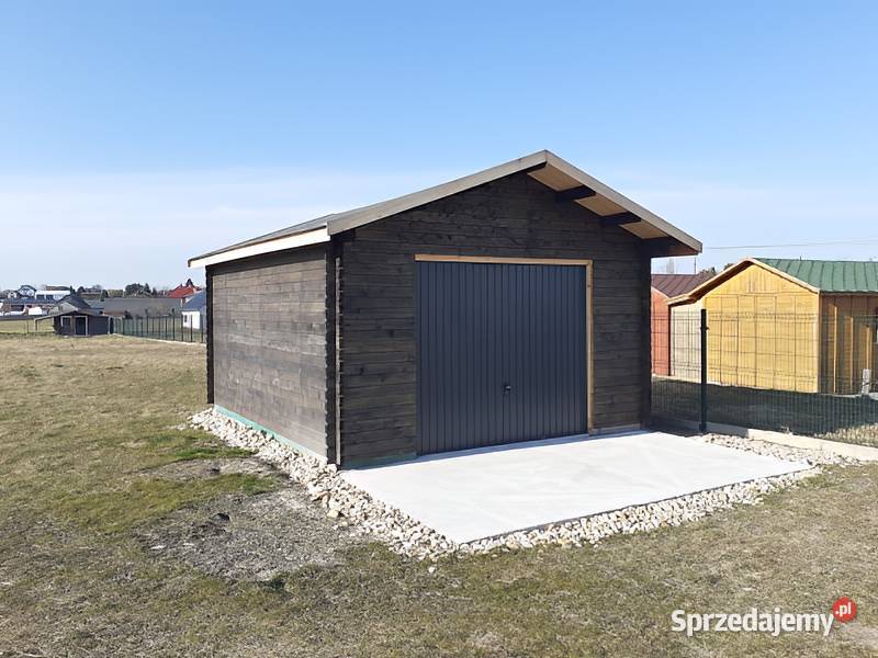 Garaż 2 z balika drewniany 45x45 Brama garażowa Pozostałe śląskie Parzymiechy