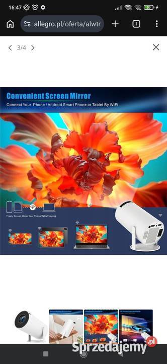 Alwtniet Mini projektor HY300PRO 4K WiFi 6 i Żory