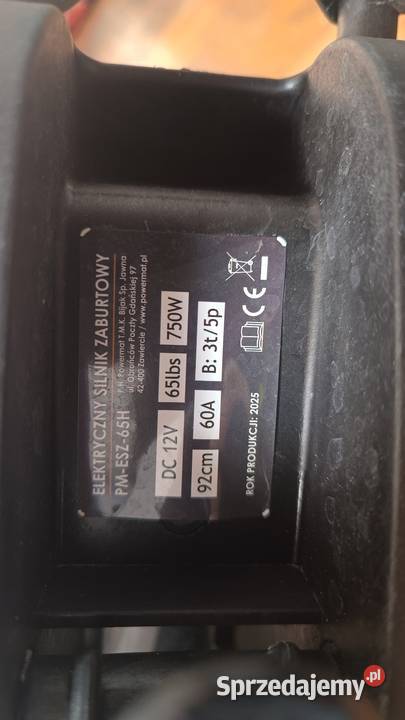 2025r Silnik zaburtowy elektryczny 12V 65bls Koszalin