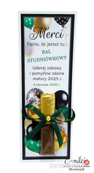 Merci jako podziękowanie STUDNIÓWKA BAL MATURA Zielona Góra