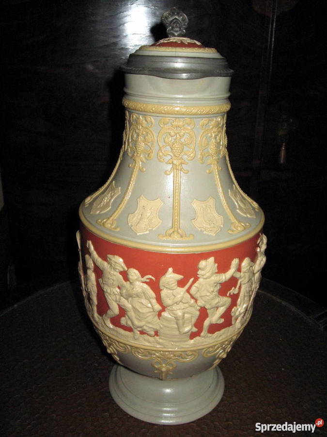 METTLACH XIX wiek dzban do piwa wielkopolskie