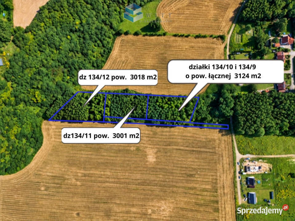 sprzedaży gruntu Zwierzewo 3124m2 warmińsko-mazurskie