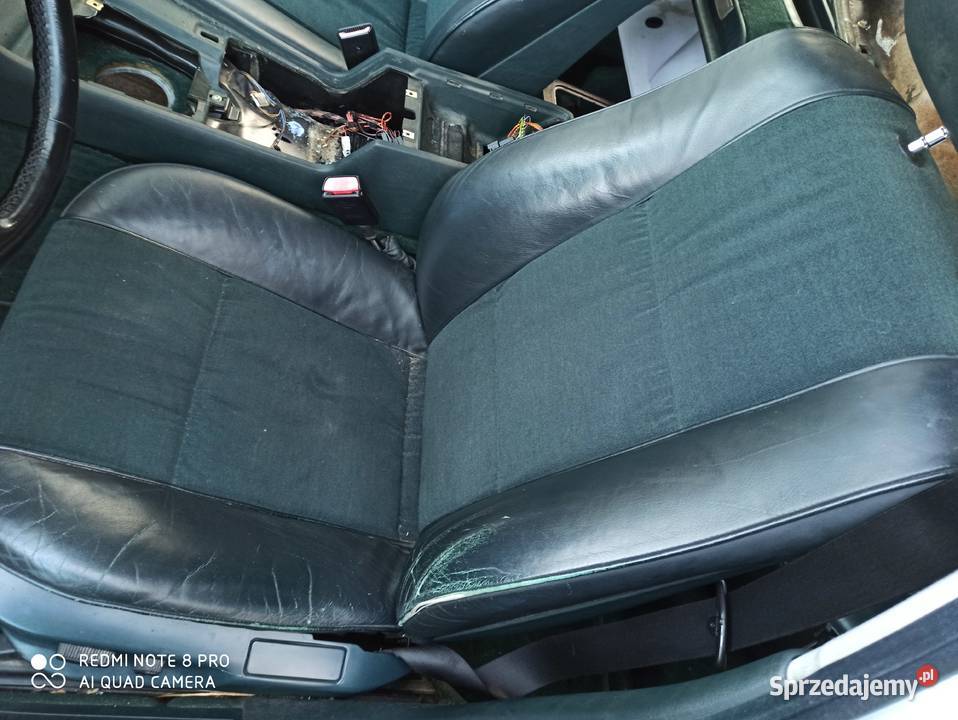 bmw e38 fotele przod i tyl kanapa zielona skora Imielin