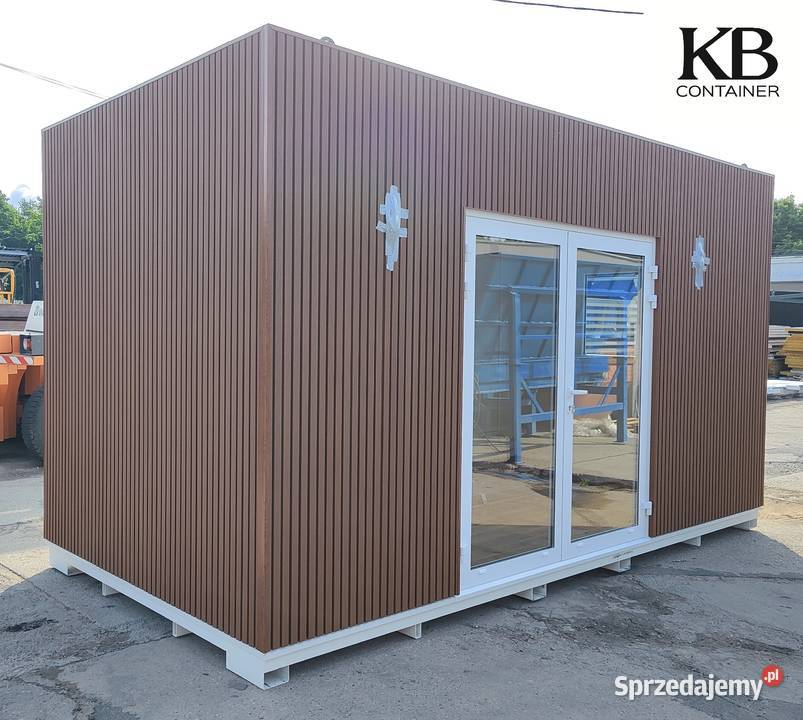 Biały kontener 50 x 30 m z lamelami w złotym sprzedam