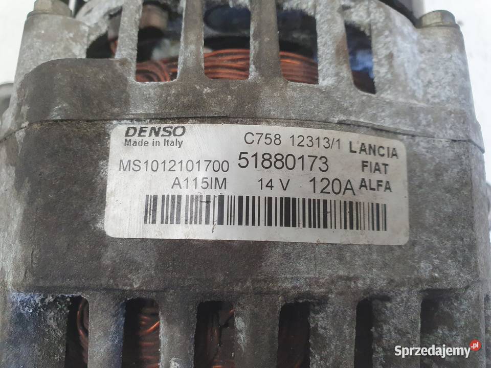 ALTERNATOR Fiat 500 13 MultiJet MJET denso Rudka