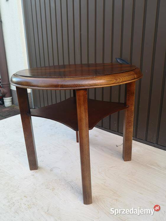 Stolik Ława Okrągły ARTDECO Orzech Antyk Stary Swarzędz