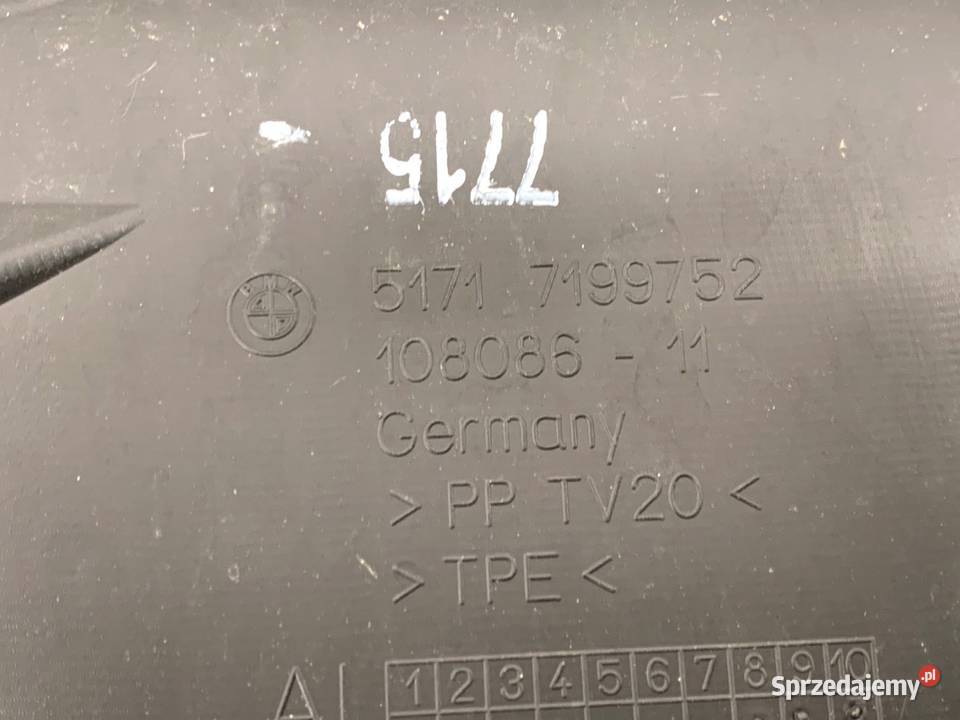 PODSZYBIE BMW F07 7199752 Hatchback 0917 OSŁONA osobowe