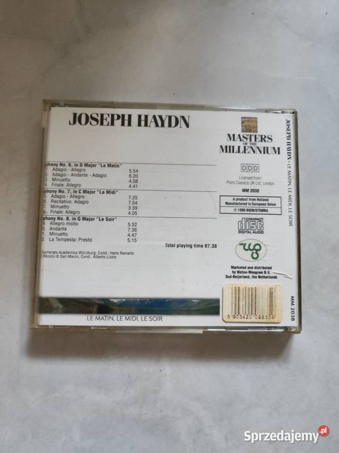1999 Joseph Haydn Le Matin Le Midi Le Soir CD Kielce sprzedam