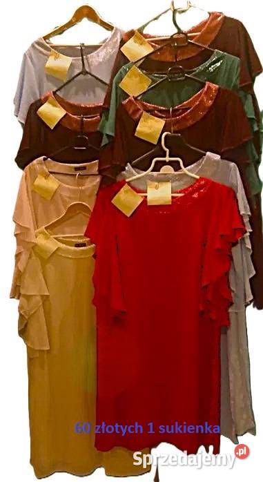 Sukienka z narzutką tiulową róż4452 różne kolory zielony Łódź